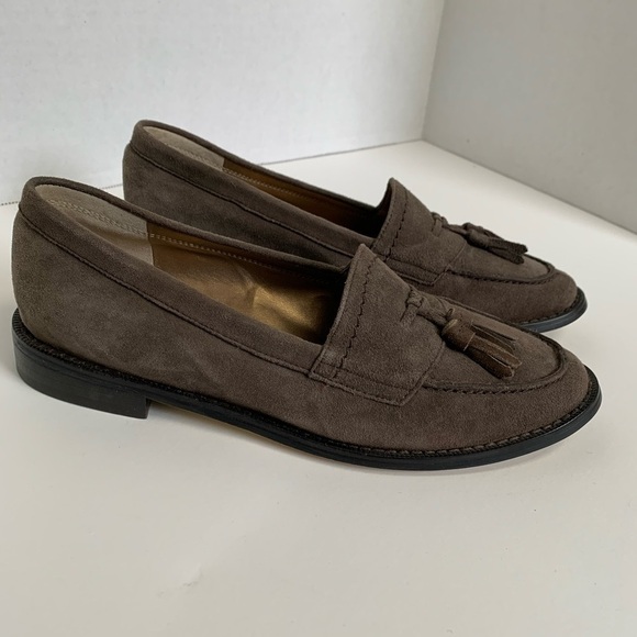 New Van Eli Gray Suede Loafers Size 6 - Picture 2 of 5